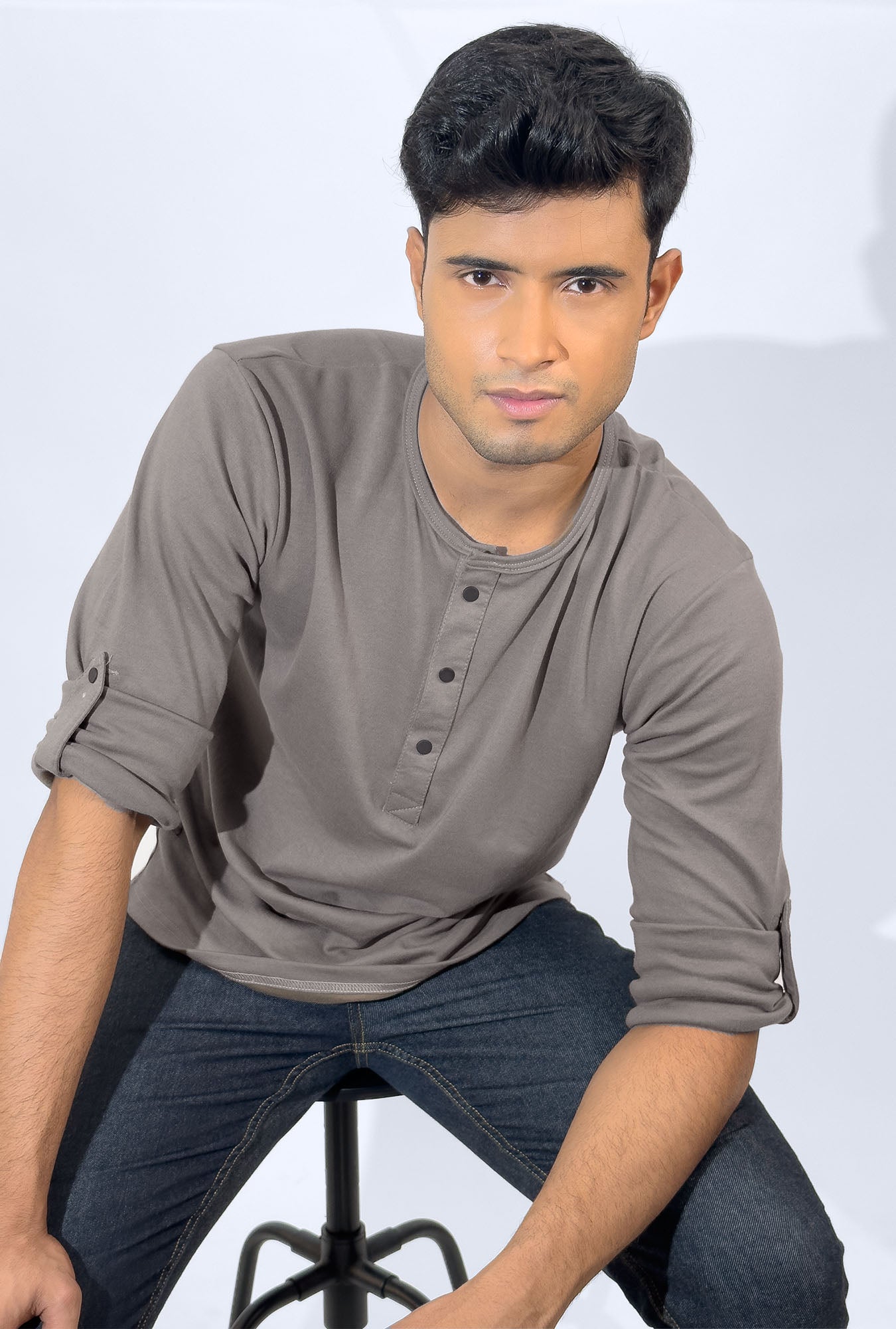 Men's Henley Shirt - Sand Dune - keos.life