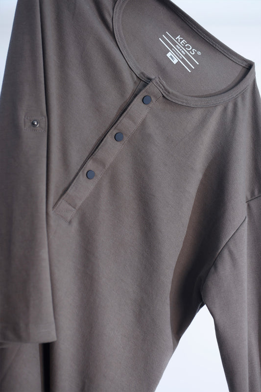 Men's Henley Shirt - Sand Dune - keos.life