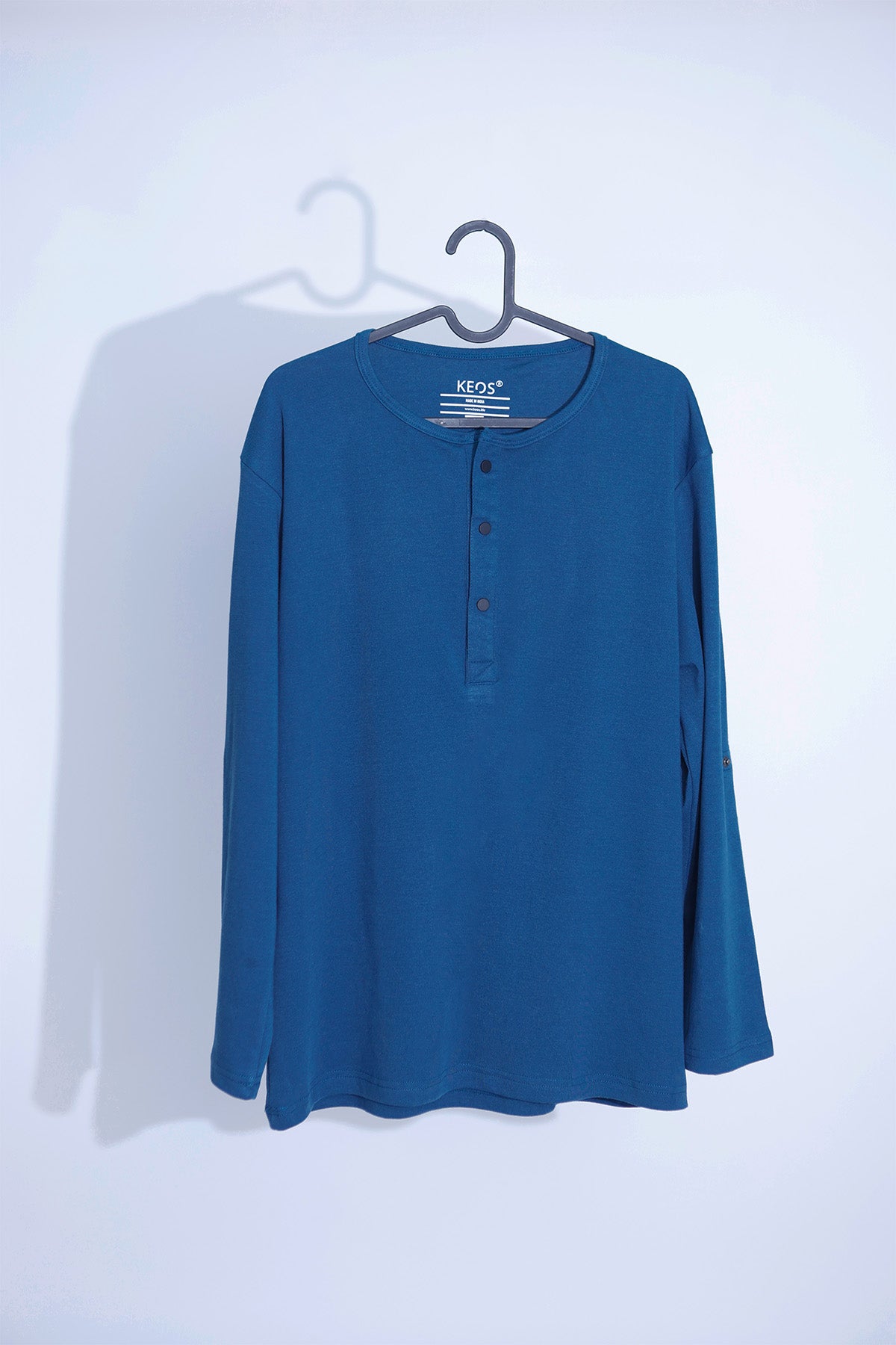 Men's Henley Shirt - Deep Waters - keos.life