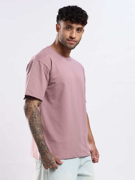 Premium Terry T-Shirt - Ash Rose | Oversized Fit | 240 GSM