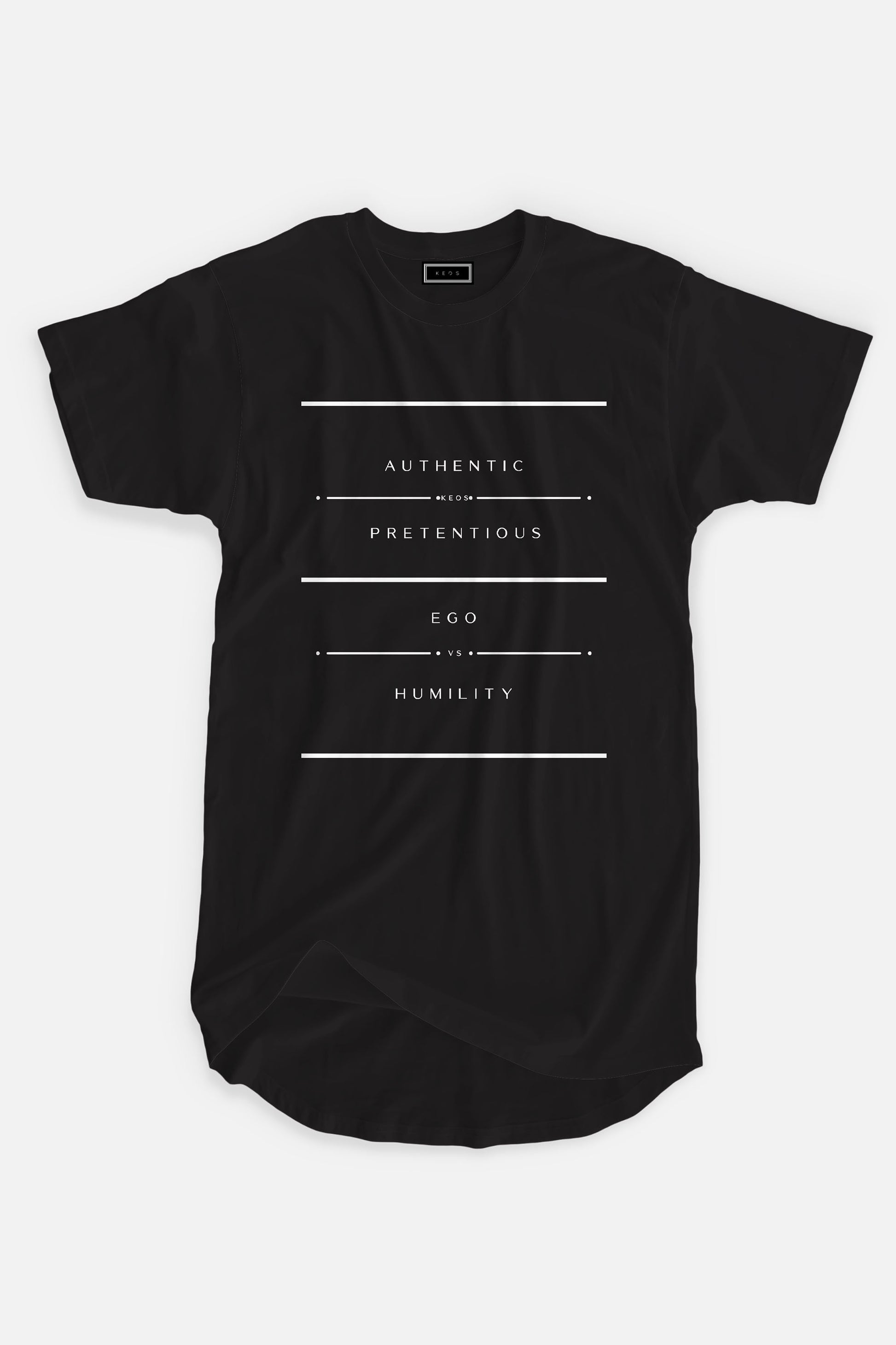 Longline Authentic Organic Cotton T-shirt - keos.life