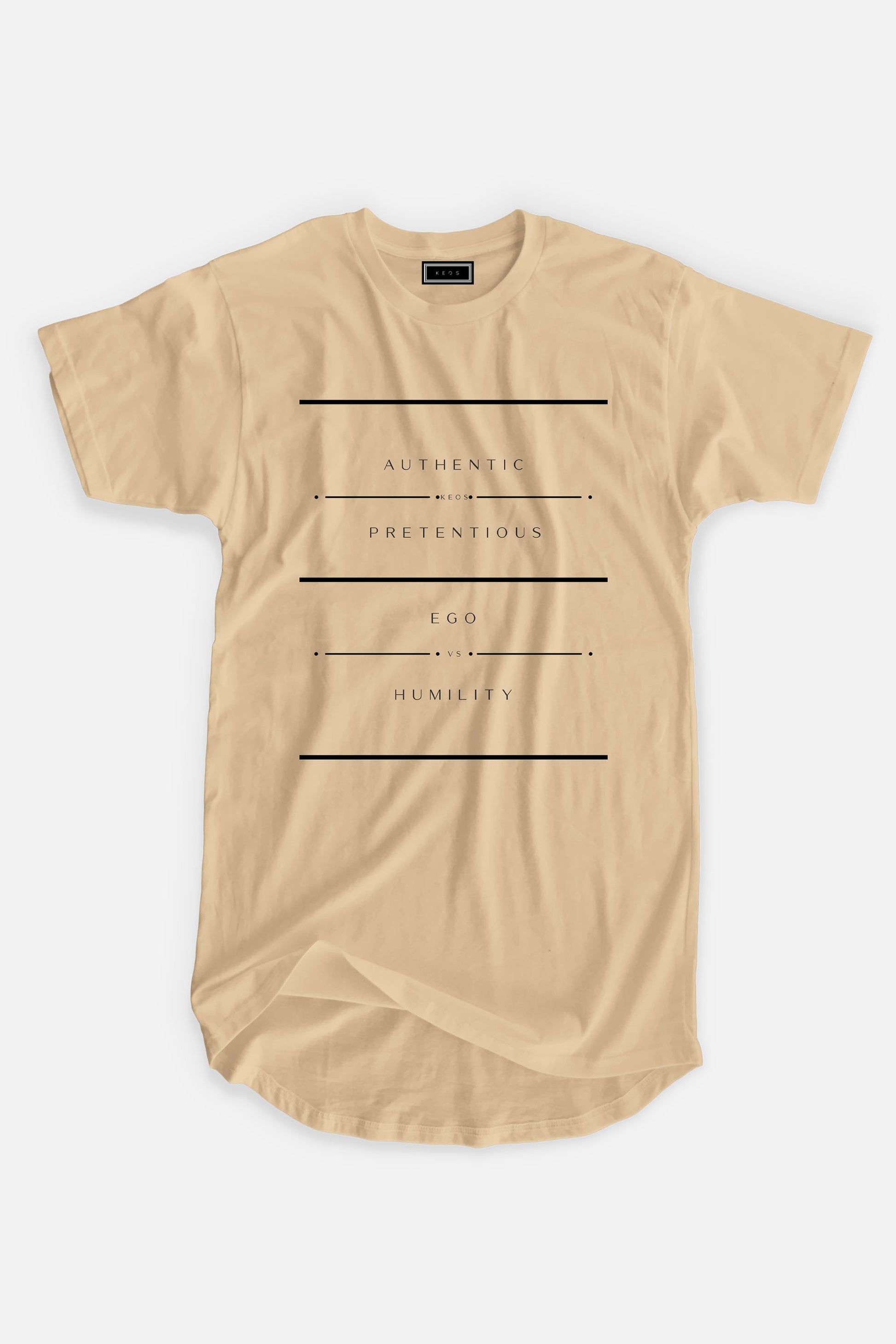 Longline Authentic Organic Cotton T-shirt - keos.life