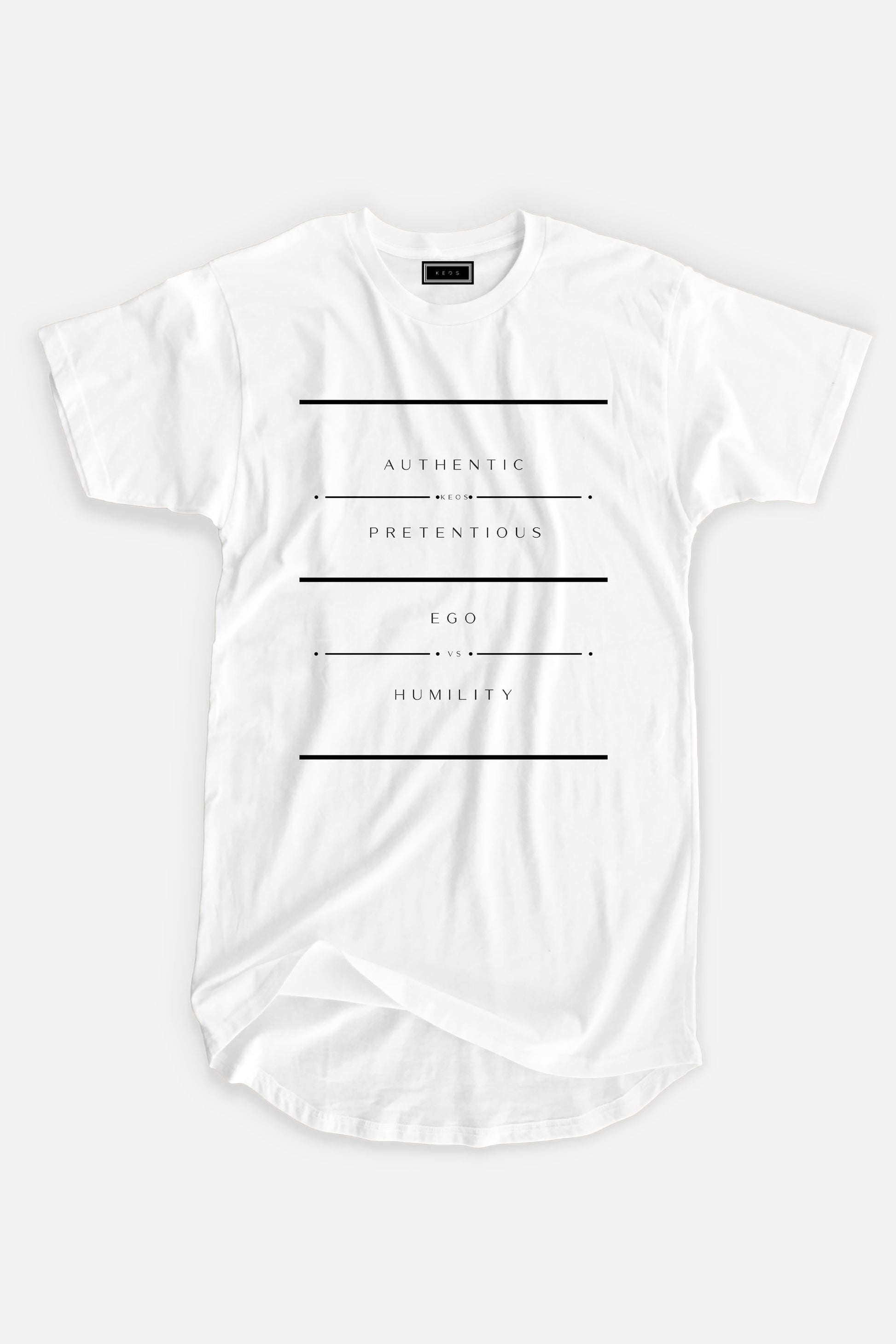 Longline Authentic Organic Cotton T-shirt - keos.life