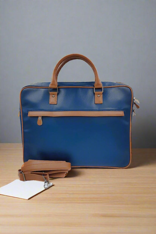 Unisex Azure Blue Laptop Messenger Bag - keos.life