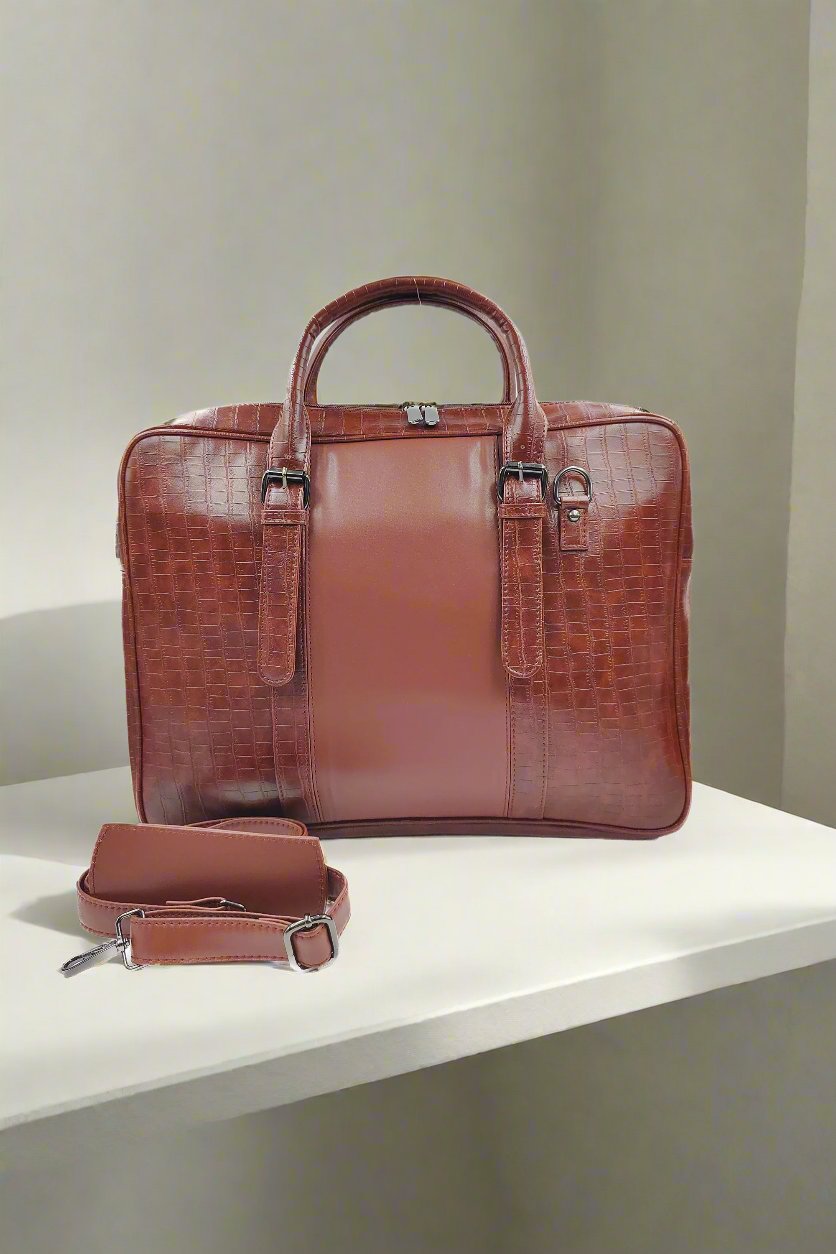 Unisex Croc Brown Messenger Bag - keos.life