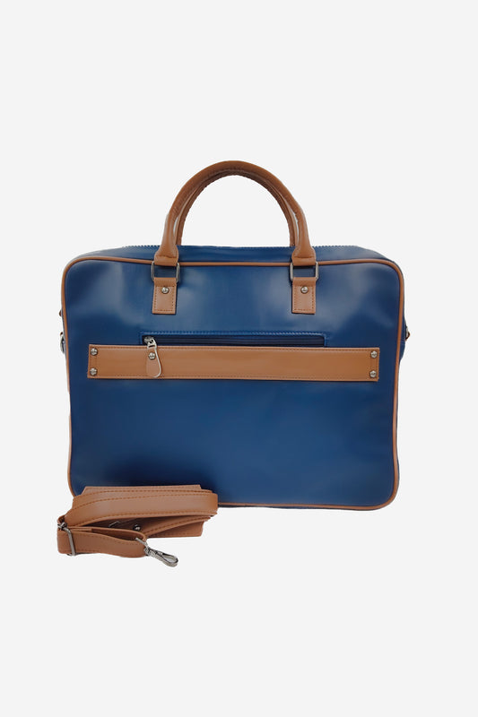 Unisex Azure Blue Laptop Messenger Bag - keos.life