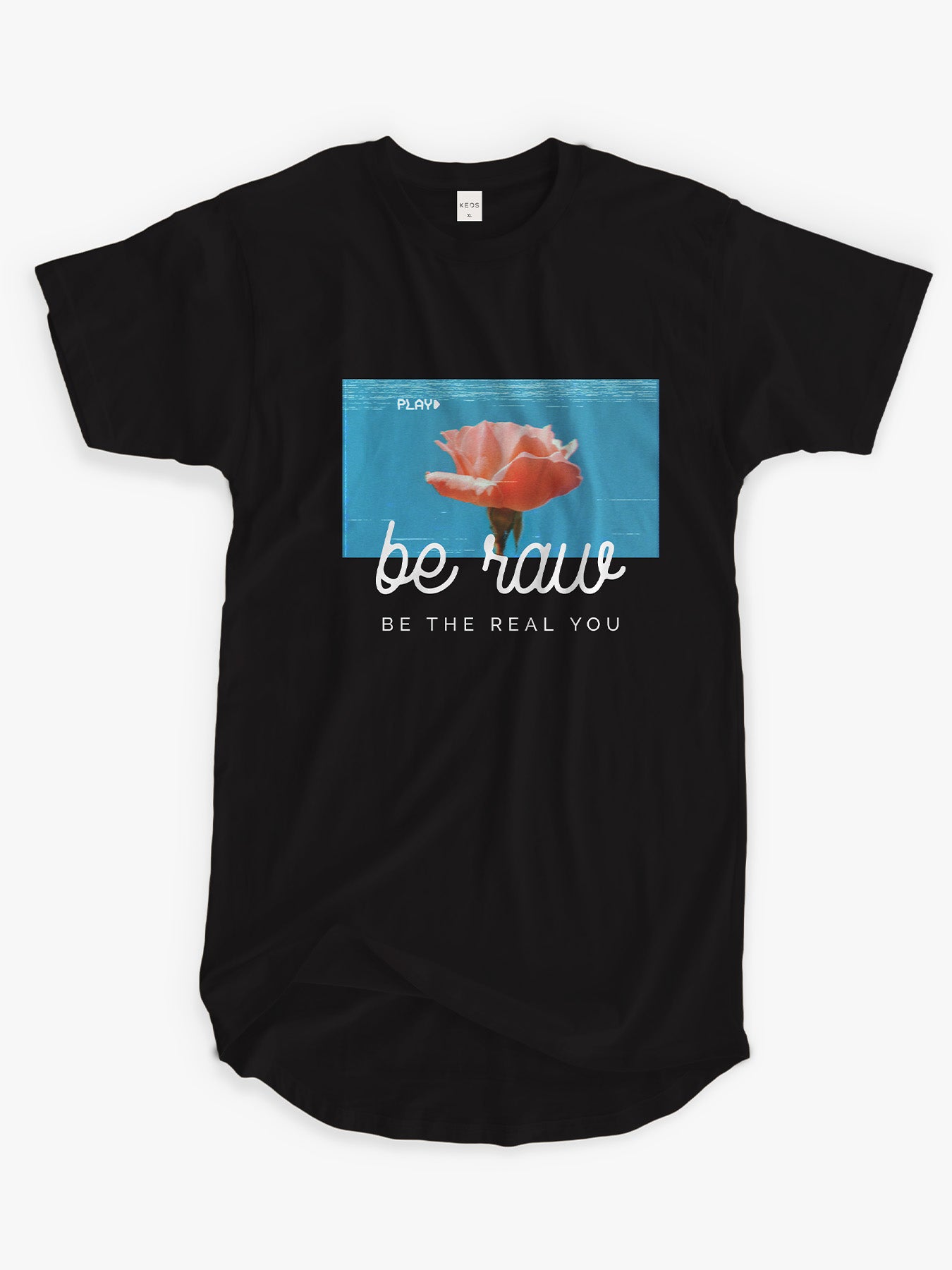 Organic Cotton Graphic T-Shirt – Be Raw | Longline Fit