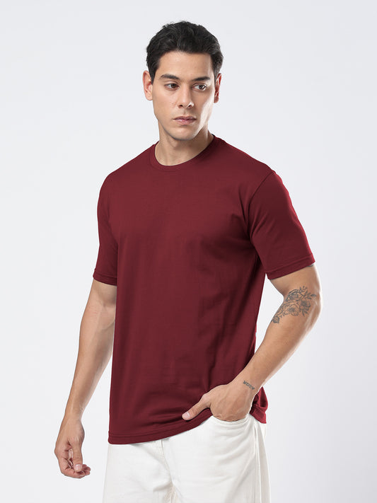 Organic Cotton Essential T-shirt - Berry | Regular Fit