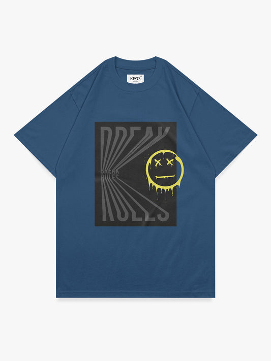 Organic Cotton Graphic T-Shirt – 'Break Rules' | Regular Fit
