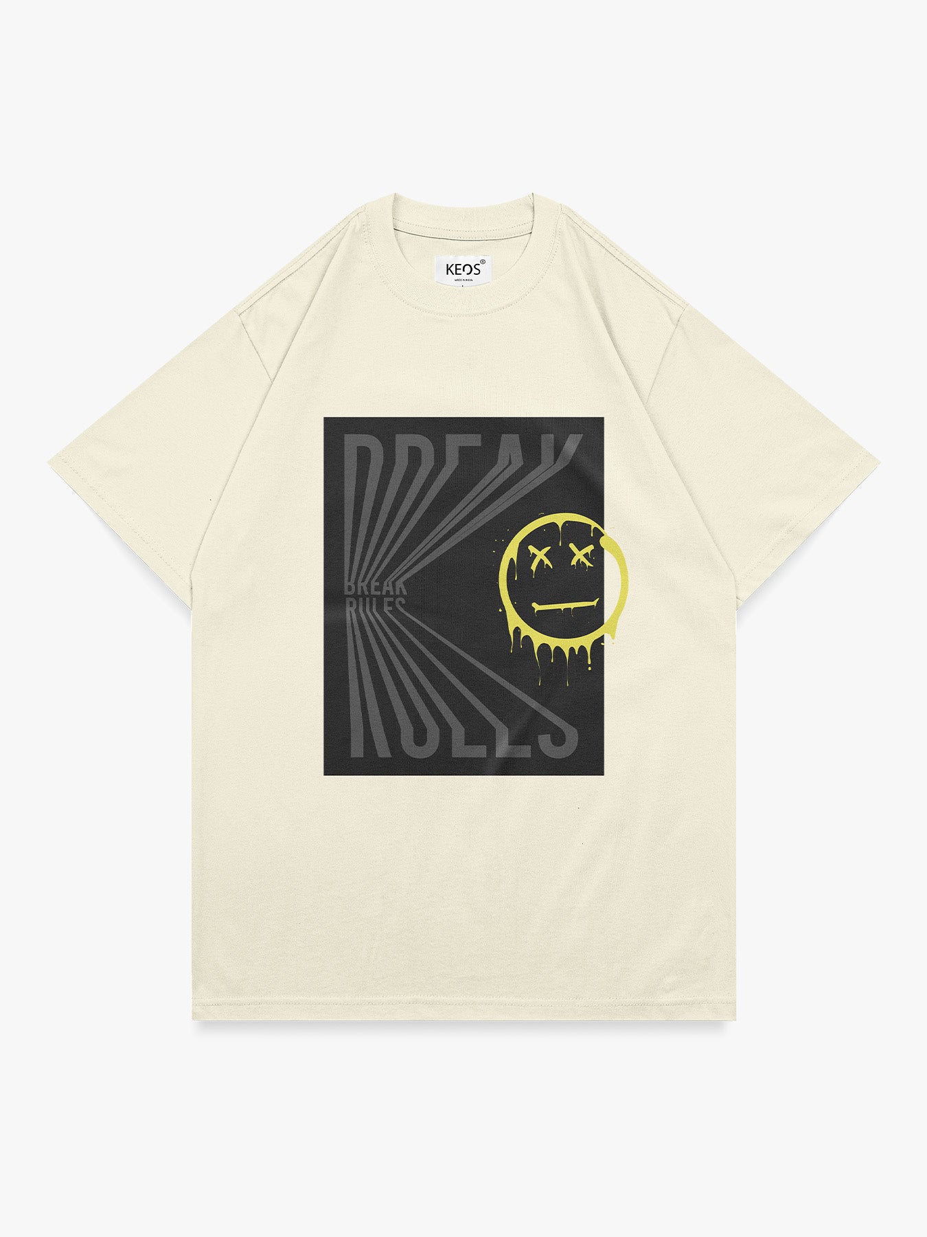 Organic Cotton Graphic T-Shirt – 'Break Rules' | Regular Fit