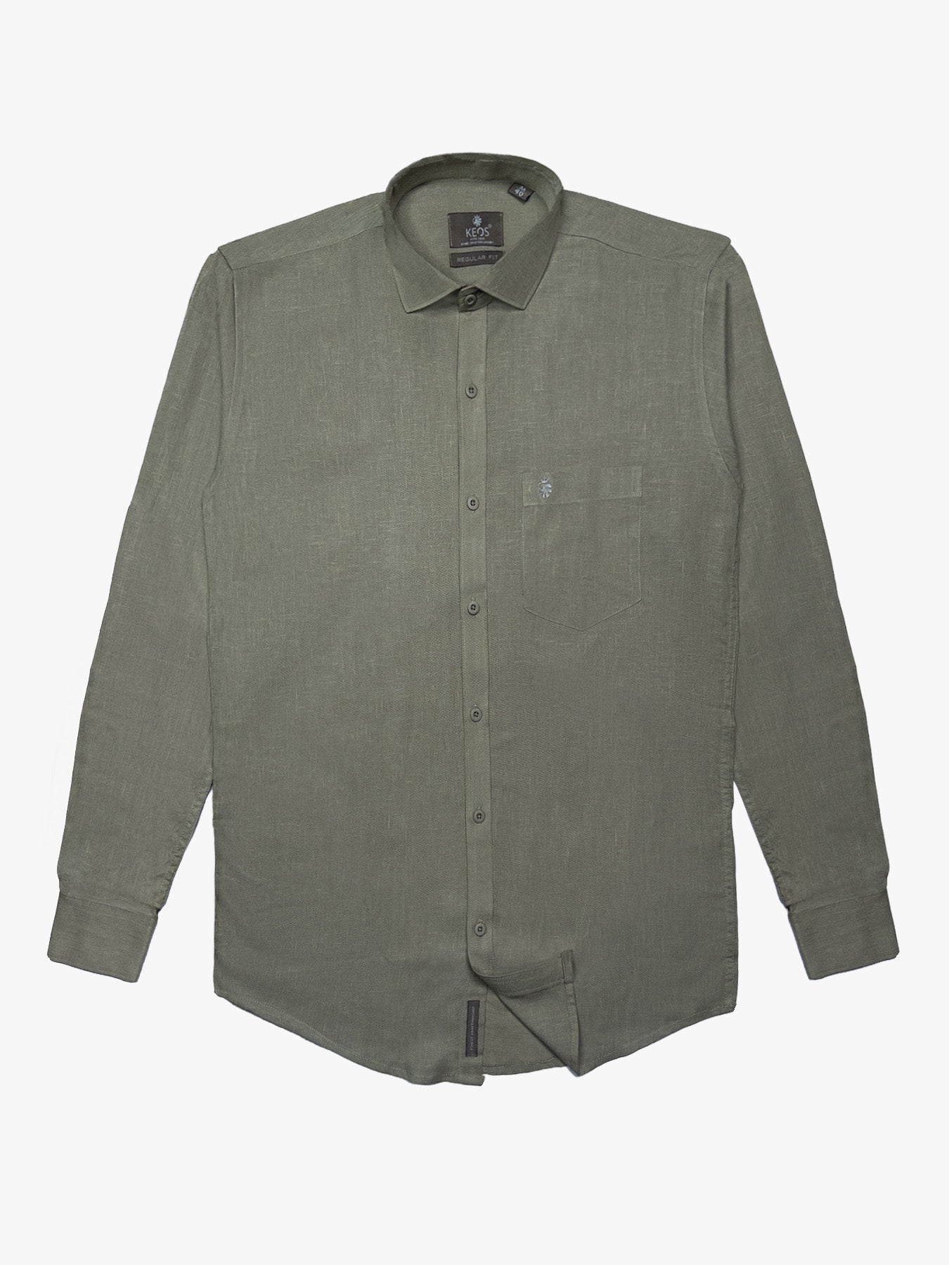 Desert Taupe European Linen Blended Shirt