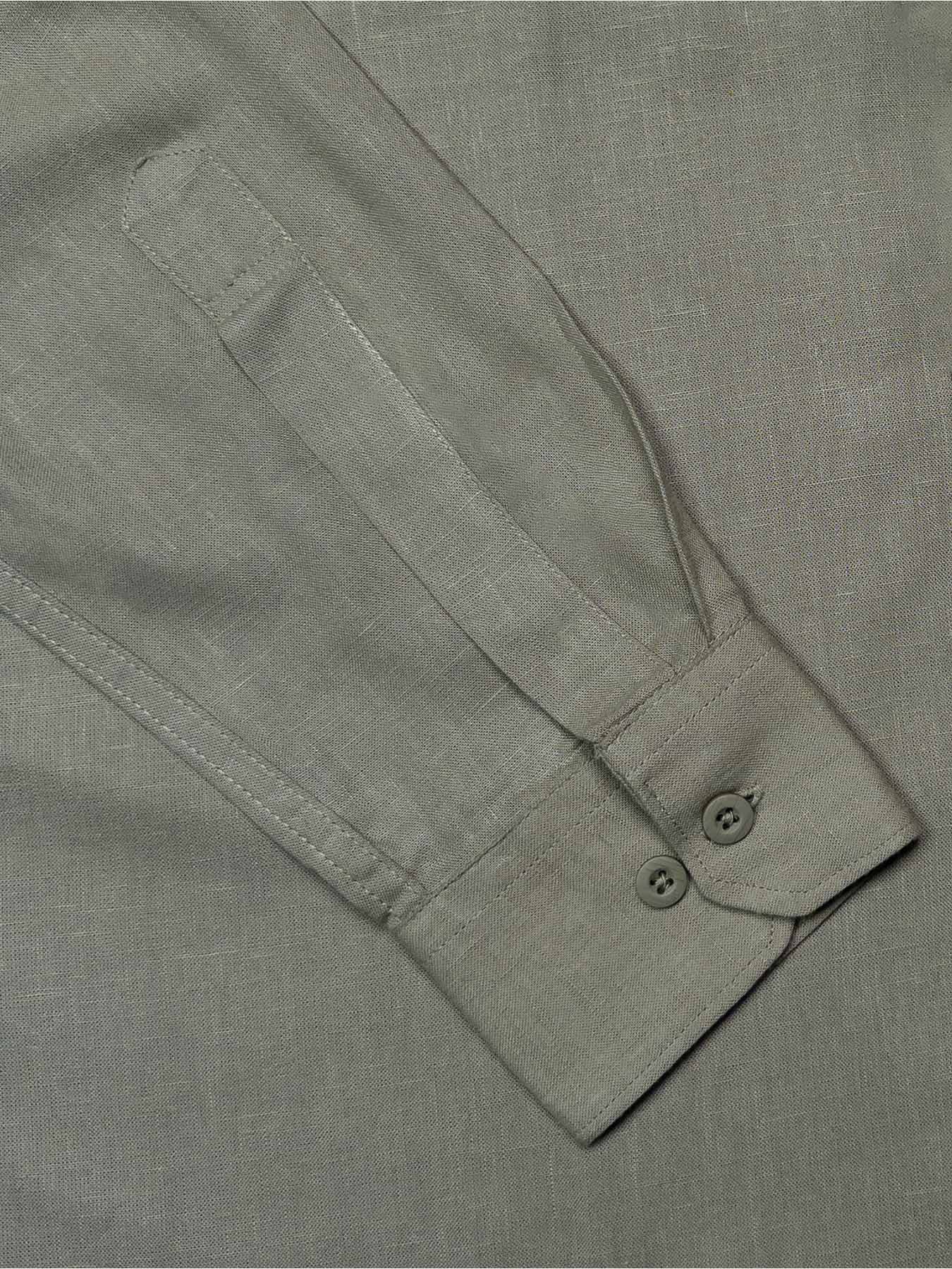 Desert Taupe European Linen Blended Shirt