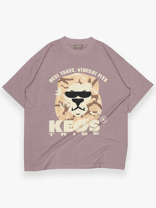 Premium Terry Graphic T-Shirt – Desi Taxes | Oversized Fit | 240 GSM