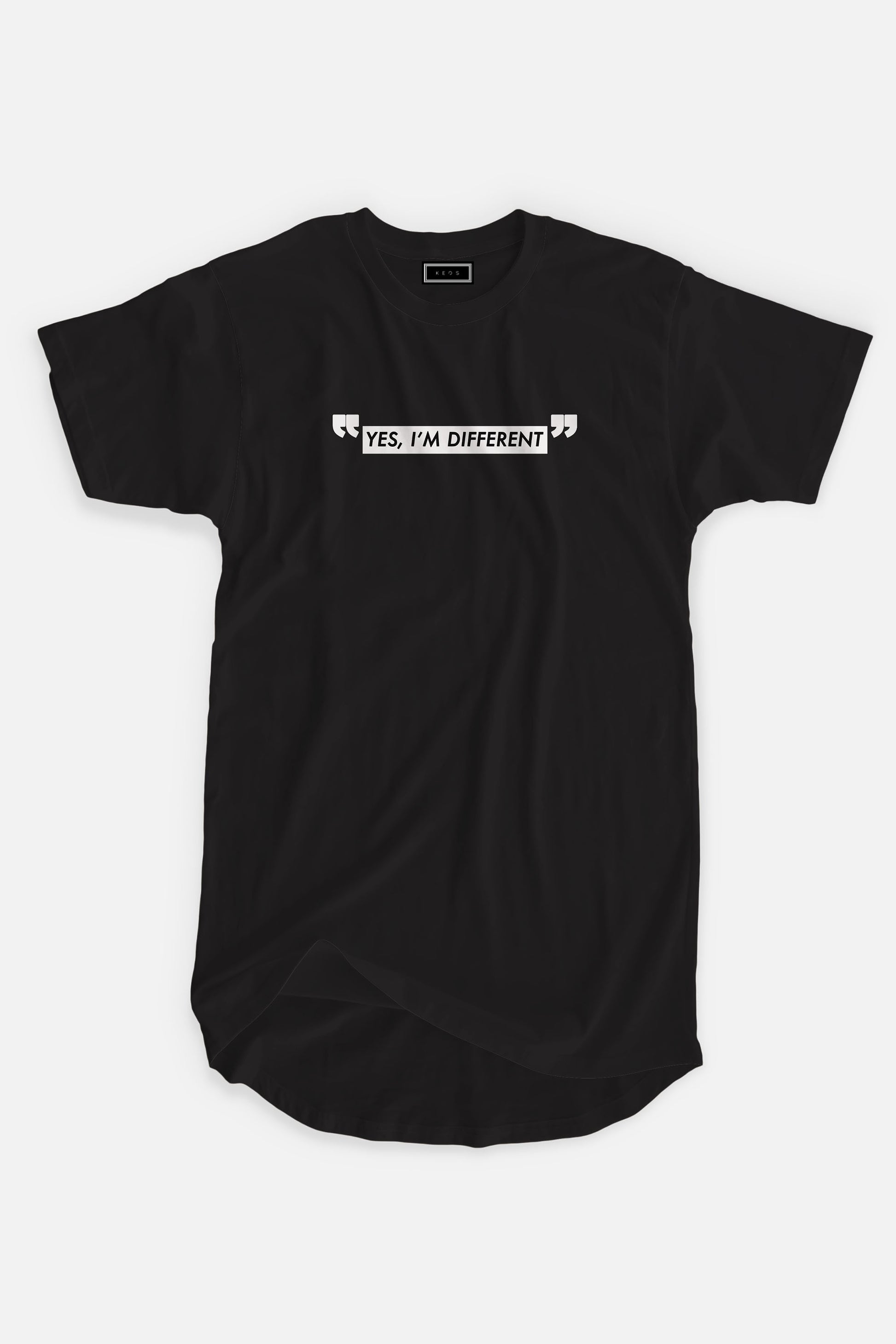 "Yes, I'm Different" Organic Longline Cotton T-shirt - keos.life