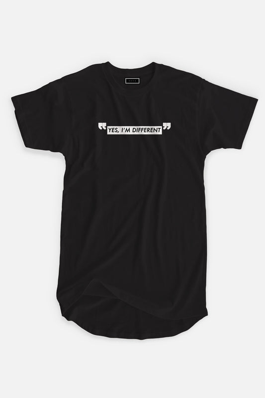 "Yes, I'm Different" Organic Longline Cotton T-shirt - keos.life
