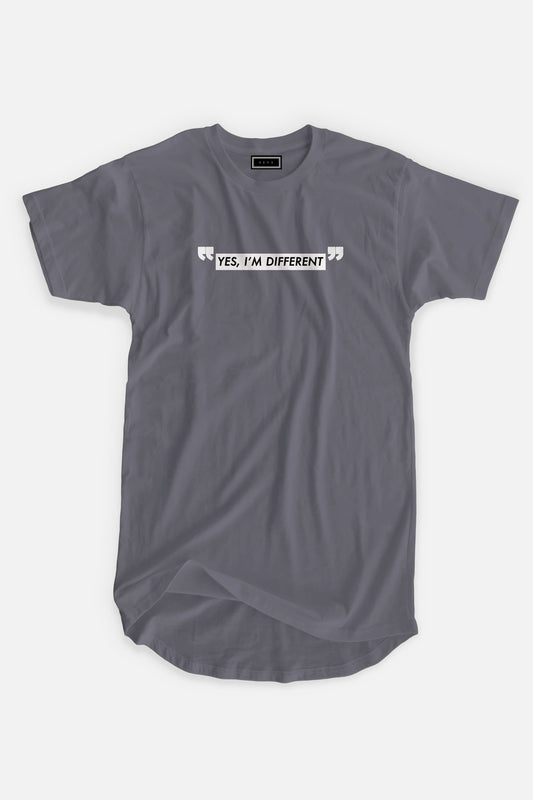 "Yes, I'm Different" Organic Longline Cotton T-shirt - keos.life