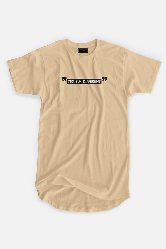 "Yes, I'm Different" Organic Longline Cotton T-shirt - keos.life