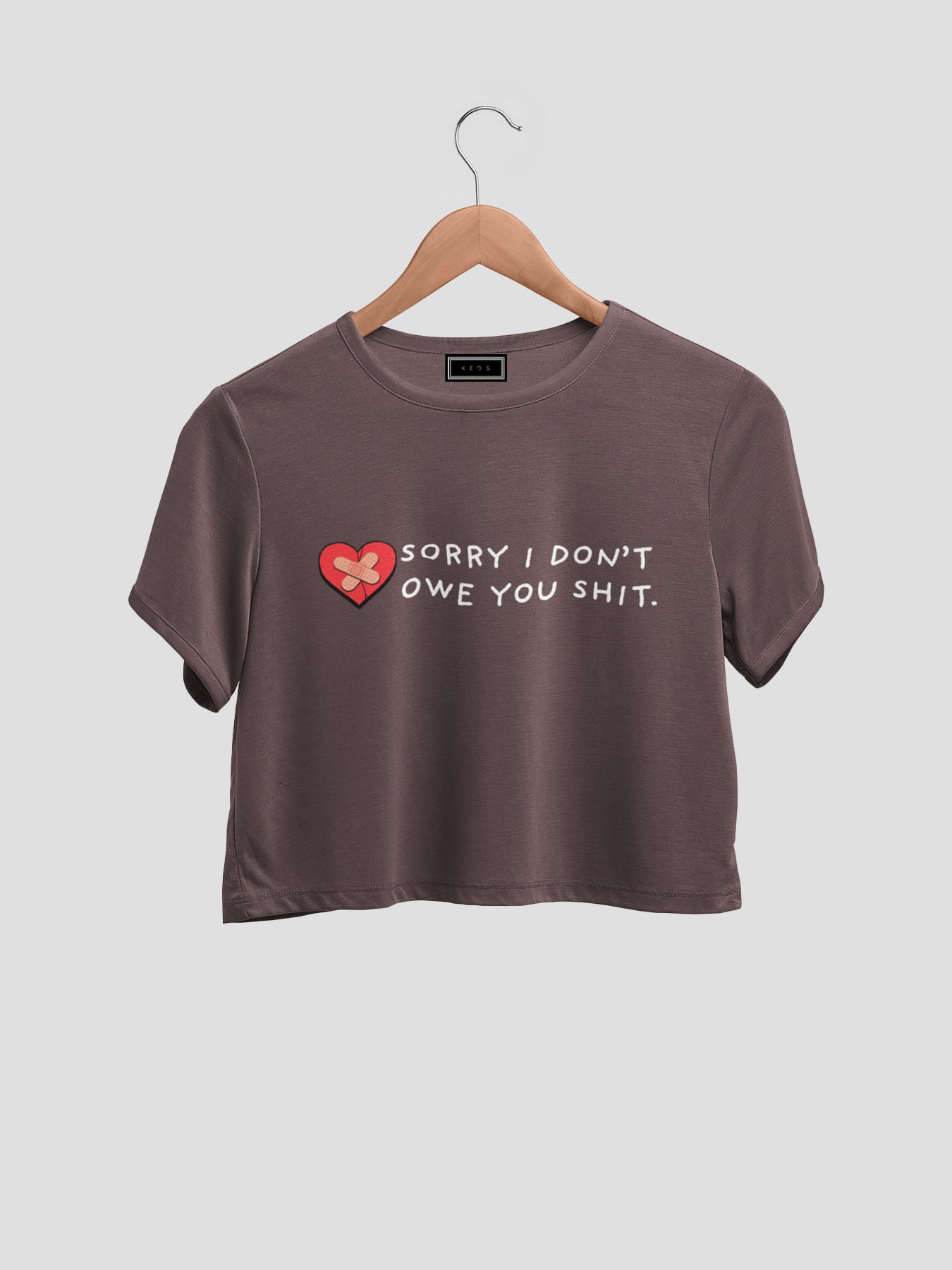 Don't Owe You Organic Cotton Crop Top - keos.life