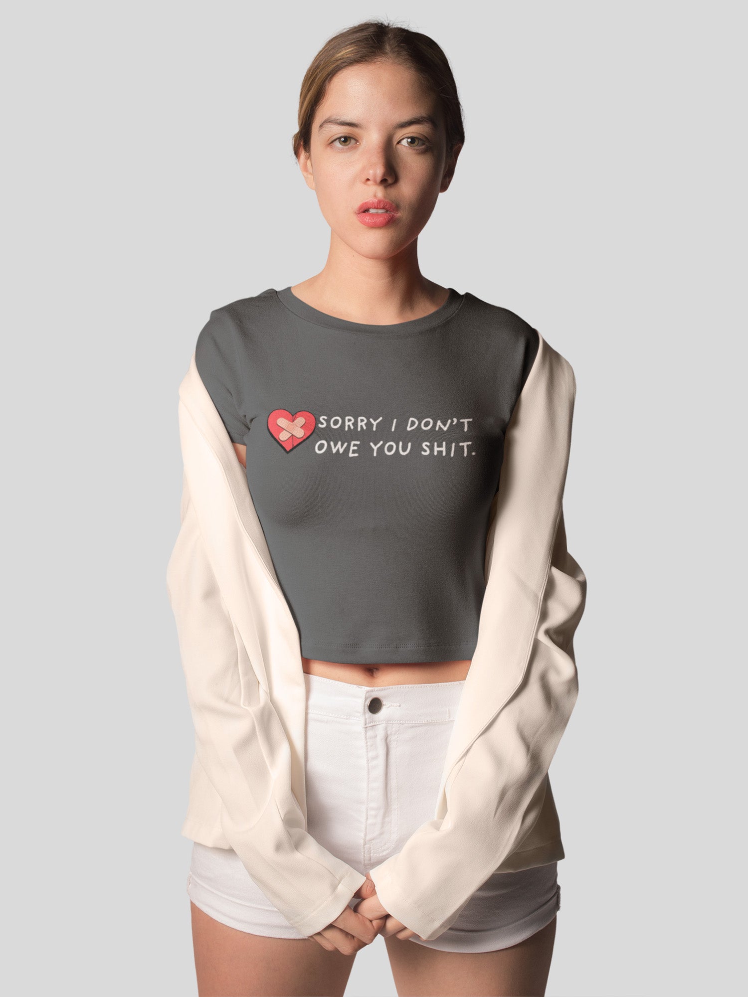 Don't Owe You Organic Cotton Crop Top - keos.life