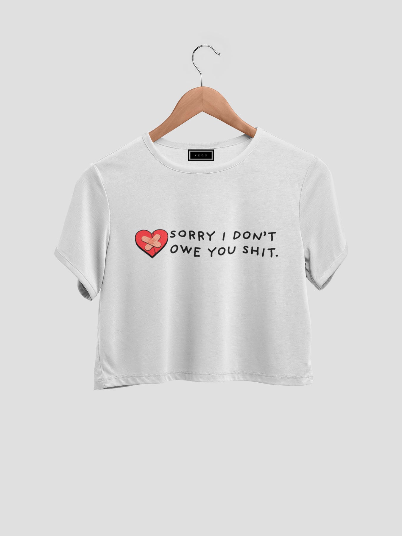 Don't Owe You Organic Cotton Crop Top - keos.life