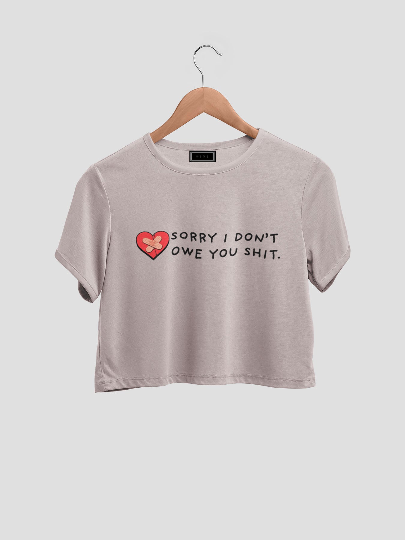 Don't Owe You Organic Cotton Crop Top - keos.life