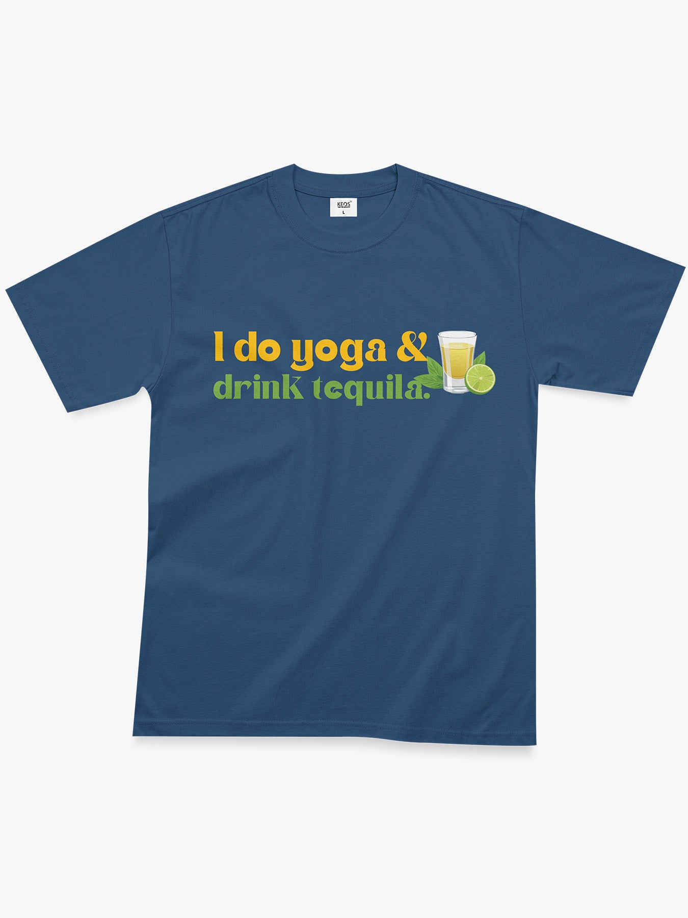 Organic Cotton Graphic T-Shirt – Do Yoga & Tequila | Regular Fit