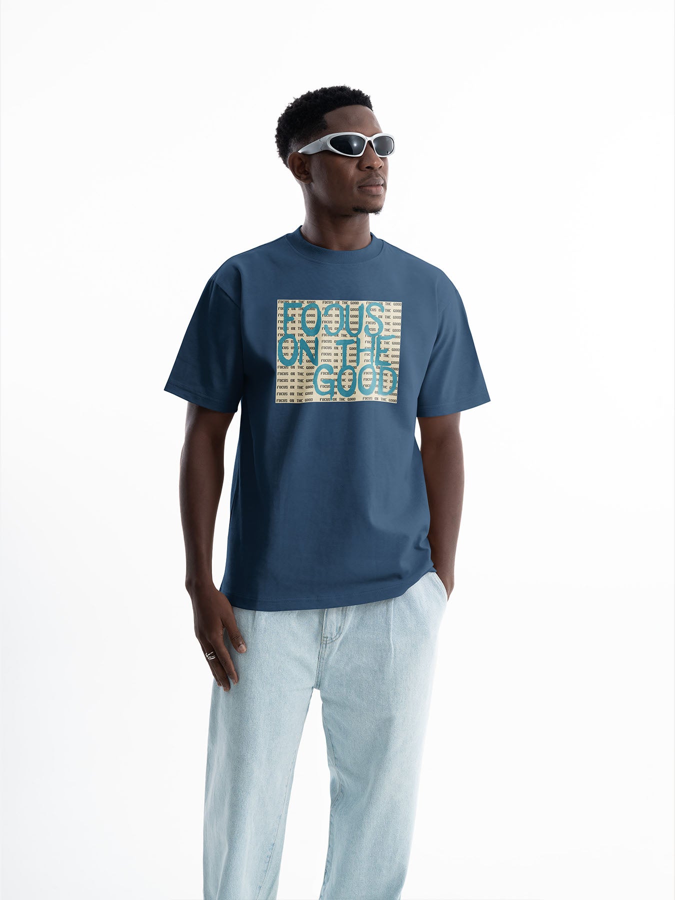 Organic Cotton Graphic T-Shirt – “Focus on the good.” | Regular Fit