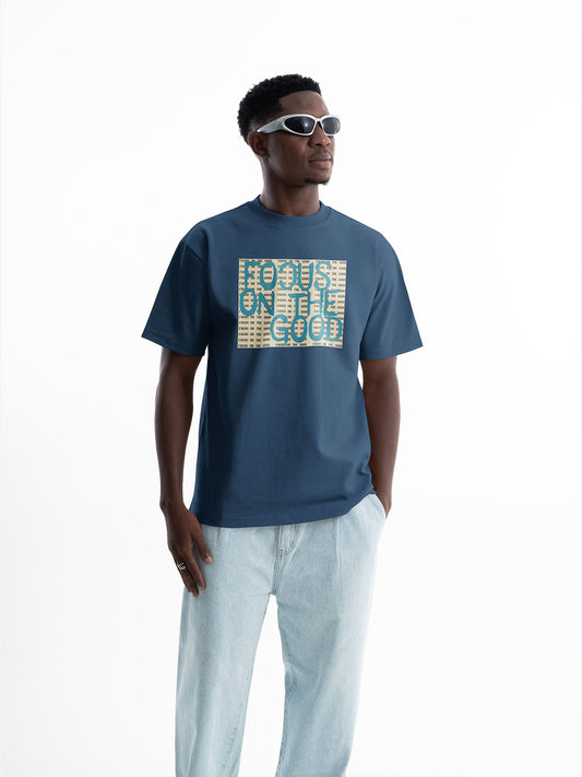 Organic Cotton Graphic T-Shirt – “Focus on the good.” | Regular Fit
