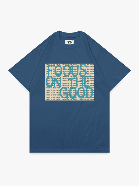 Organic Cotton Graphic T-Shirt – “Focus on the good.” | Regular Fit