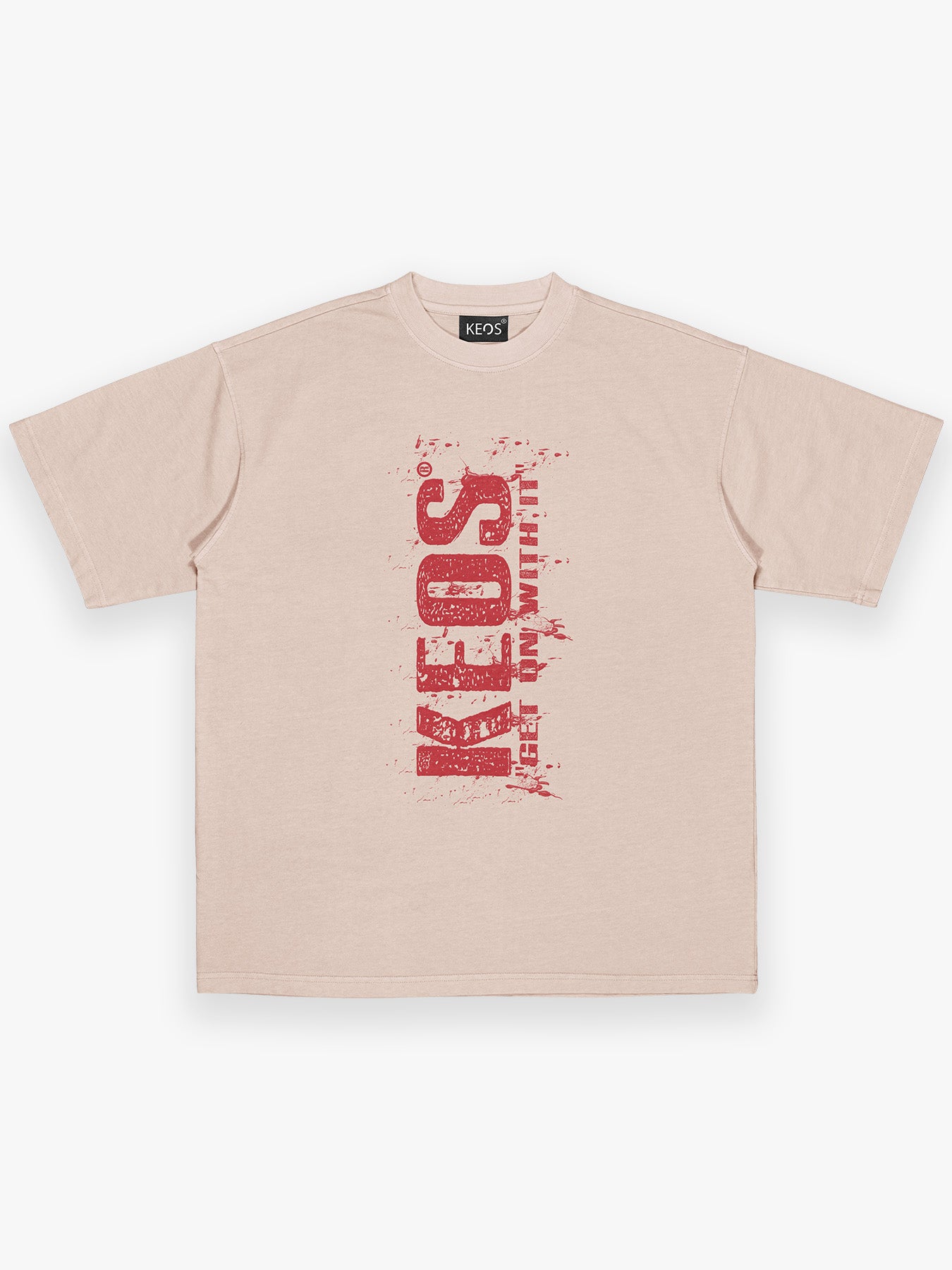 Premium Terry Graphic T-Shirt – Get On With It | Oversized Fit | 240 GSM