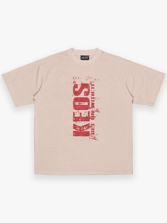 Premium Terry Graphic T-Shirt – Get On With It | Oversized Fit | 240 GSM