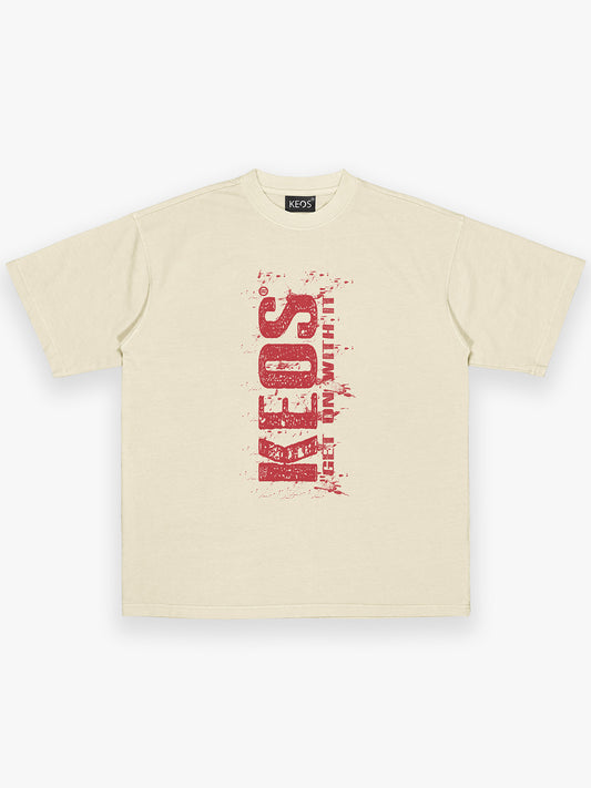 Premium Terry Graphic T-Shirt – Get On With It | Oversized Fit | 240 GSM