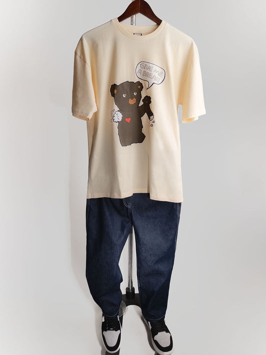 Organic Cotton Graphic T-Shirt – Give A Break | Oversized Fit