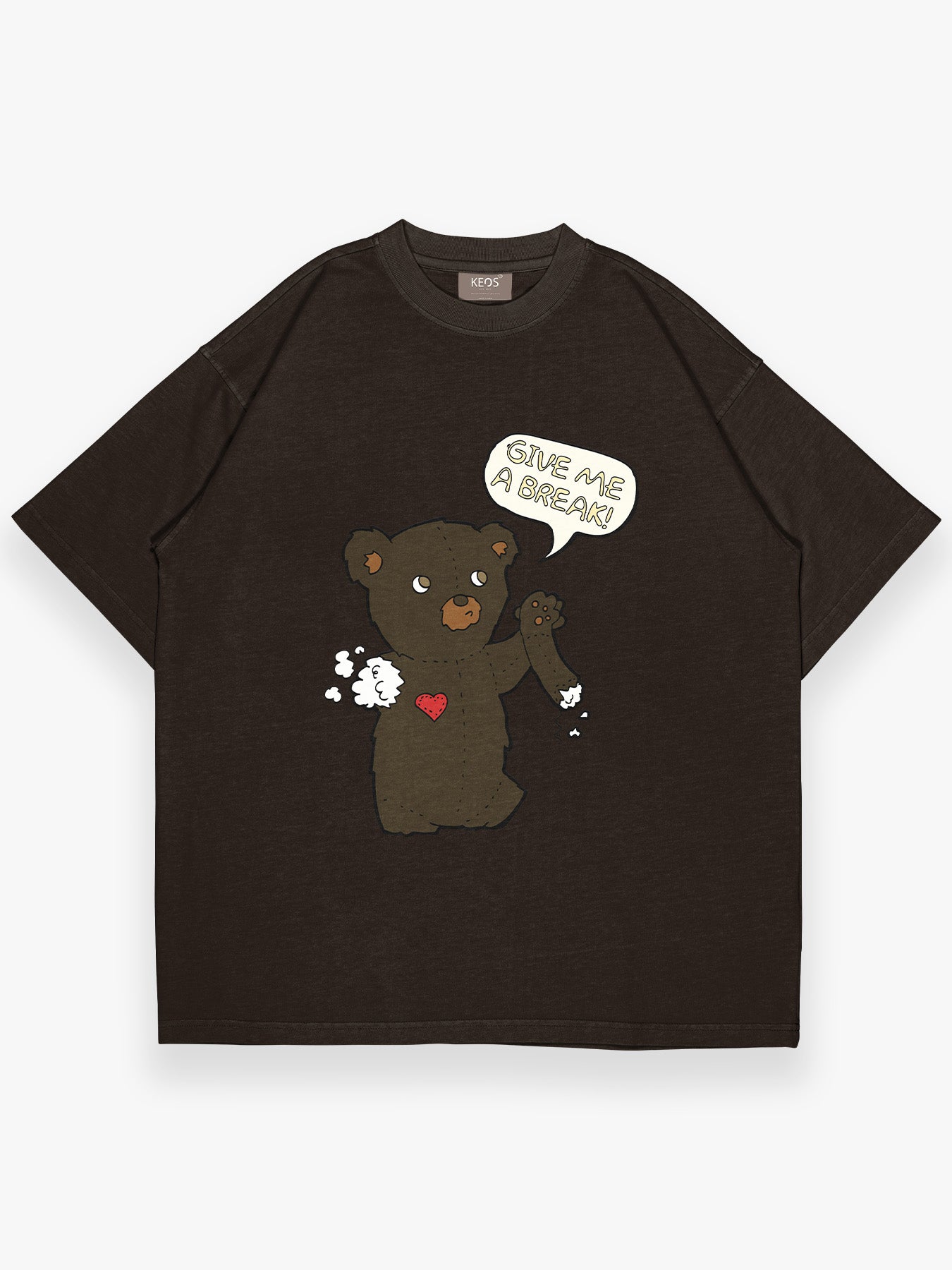 Organic Cotton Graphic T-Shirt – Give A Break | Oversized Fit