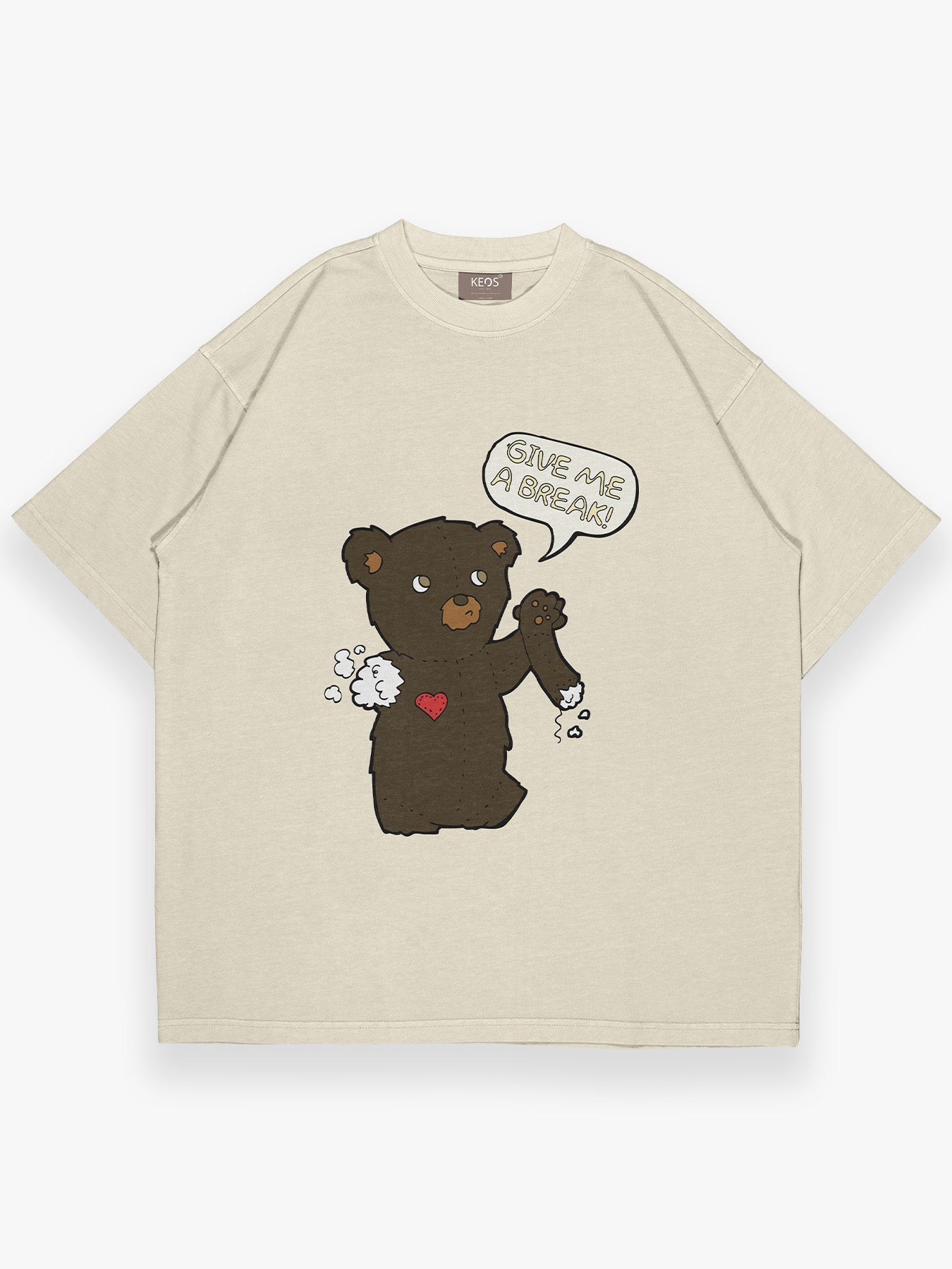 Organic Cotton Graphic T-Shirt – Give A Break | Oversized Fit