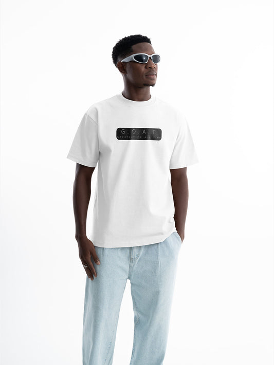 Organic Cotton Graphic T-Shirt – 'G.O.A.T' | Regular Fit