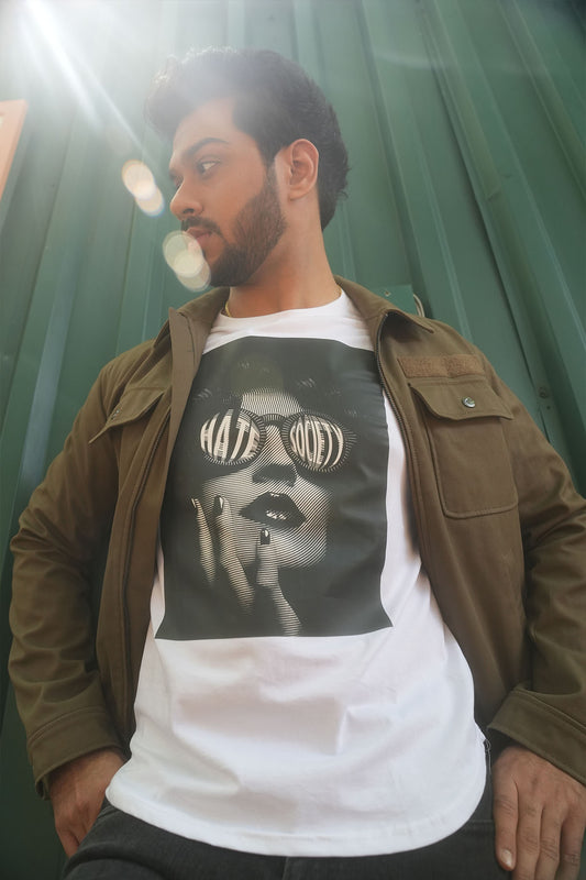 Organic Cotton Graphic T-Shirt – Hate Society | Longline Fit