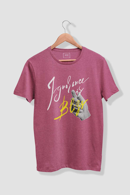 Ignorance is Bliss - Melange Cotton T-shirt - keos.life