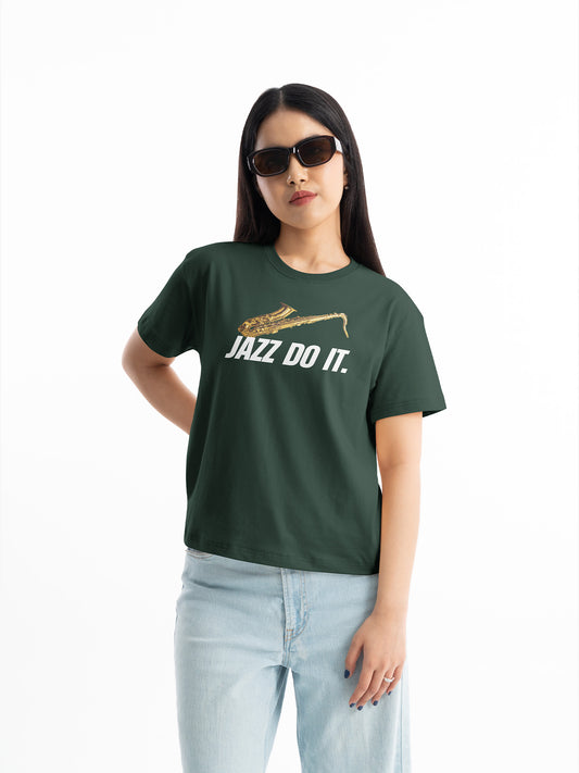 Organic Cotton Graphic T-Shirt – “Jazz Do It” | Regular Fit
