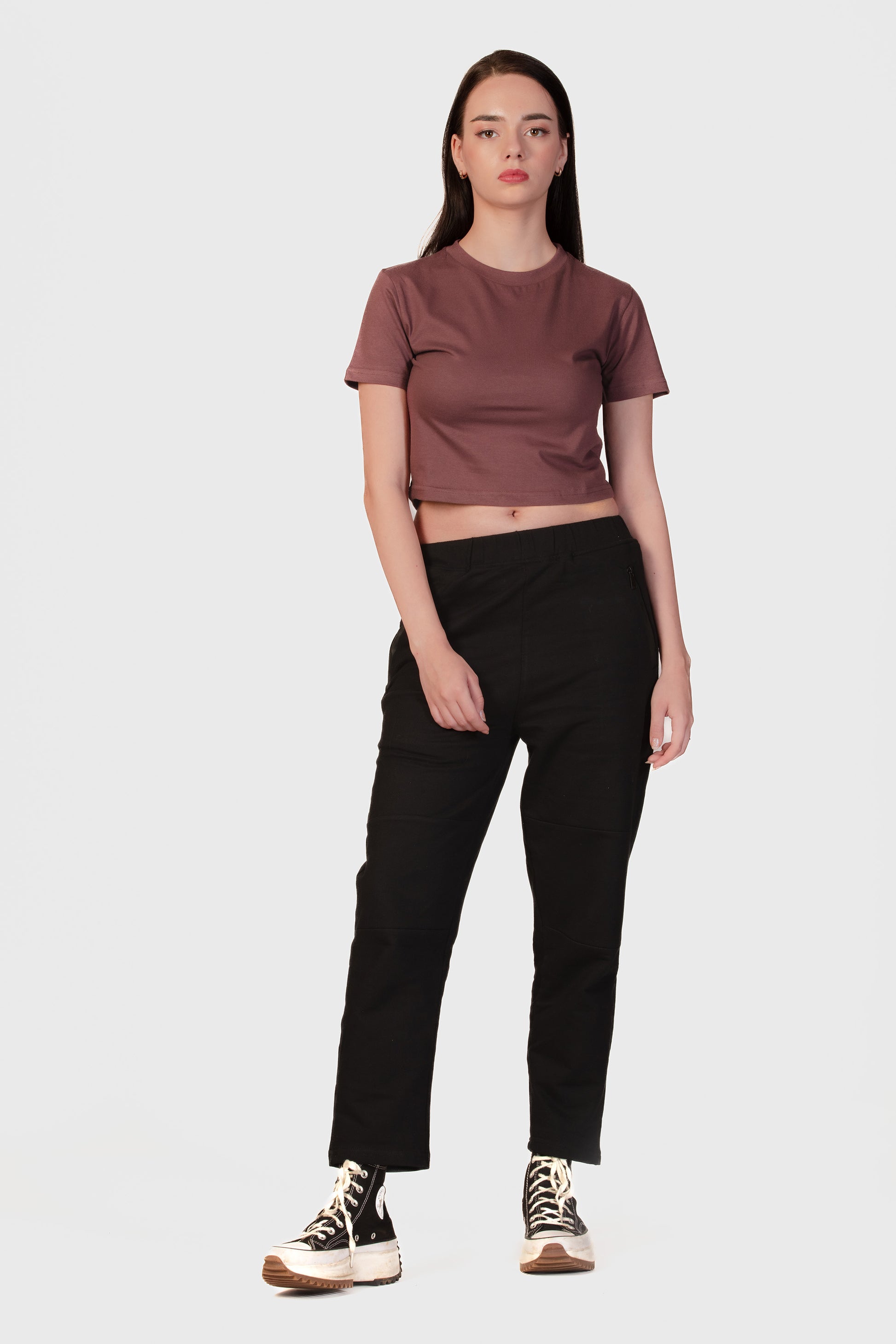 Basic Organic Cotton Crop Top - Metallic Rose - keos.life