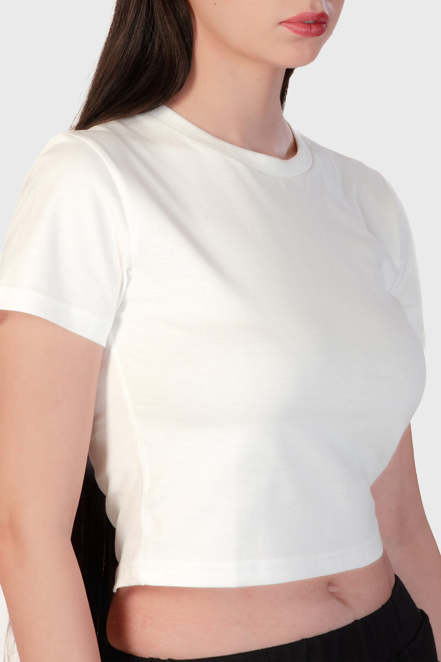 Basic Organic Cotton Crop Top - Platinum - keos.life