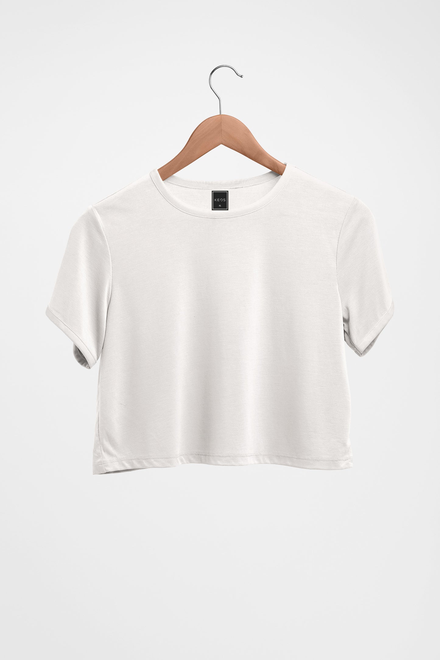 Basic Organic Cotton Crop Top - Platinum - keos.life