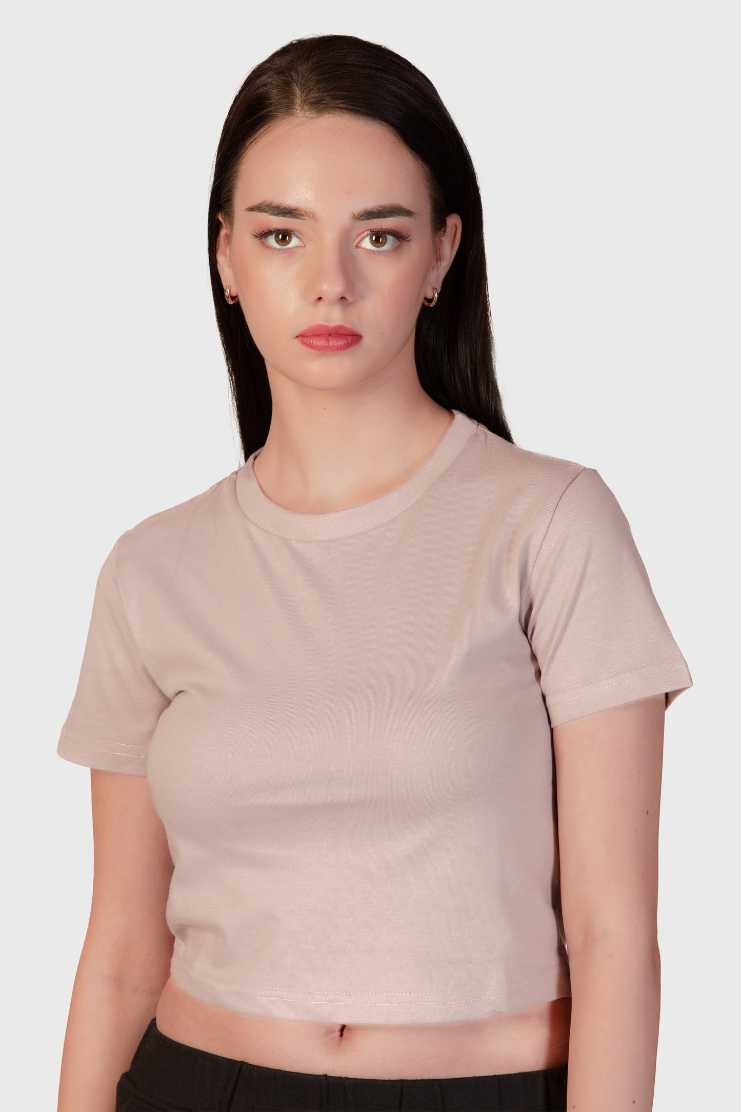 Basic Organic Cotton Crop Top - Pearl Pink - keos.life