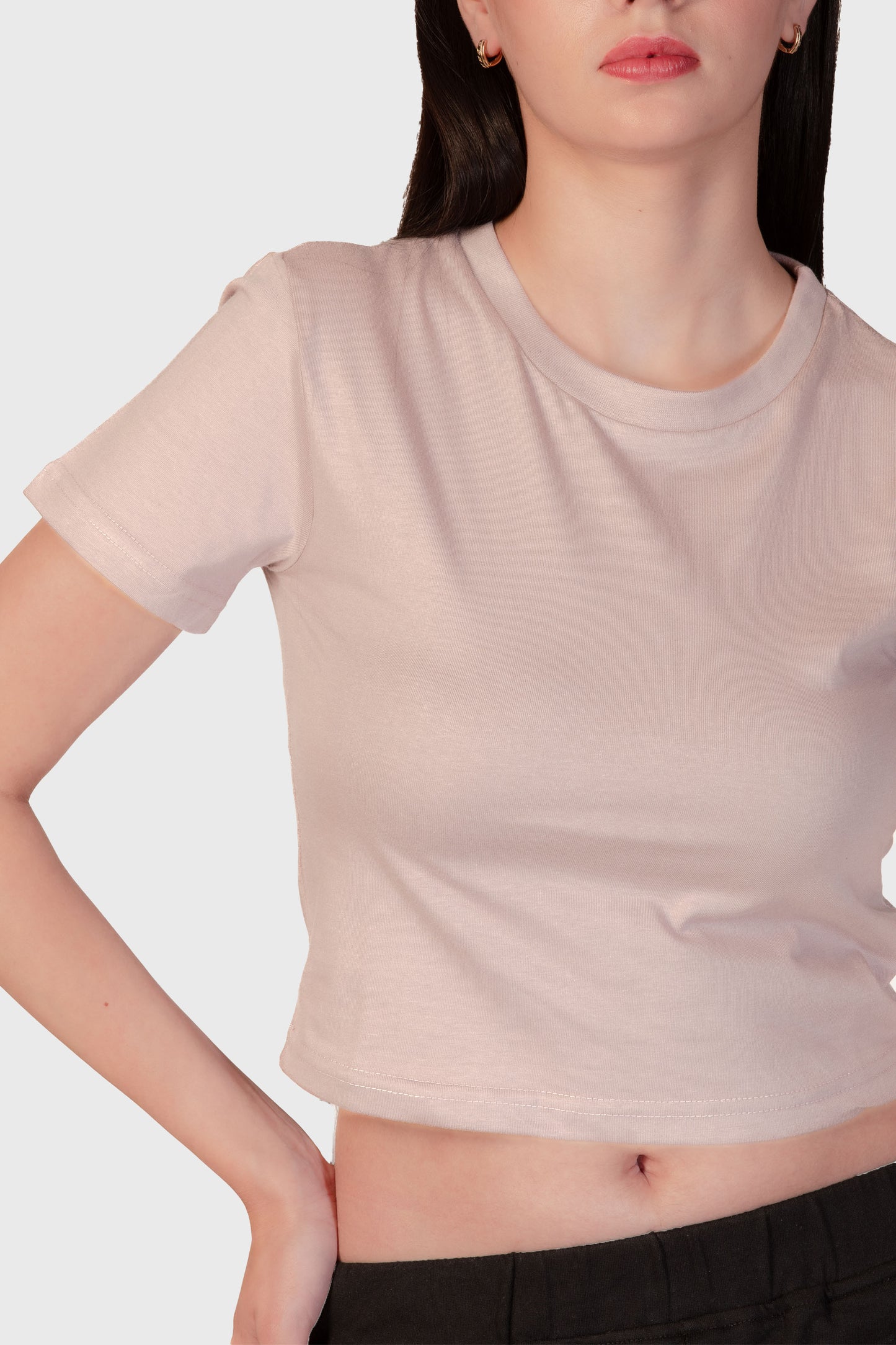 Basic Organic Cotton Crop Top - Pearl Pink - keos.life