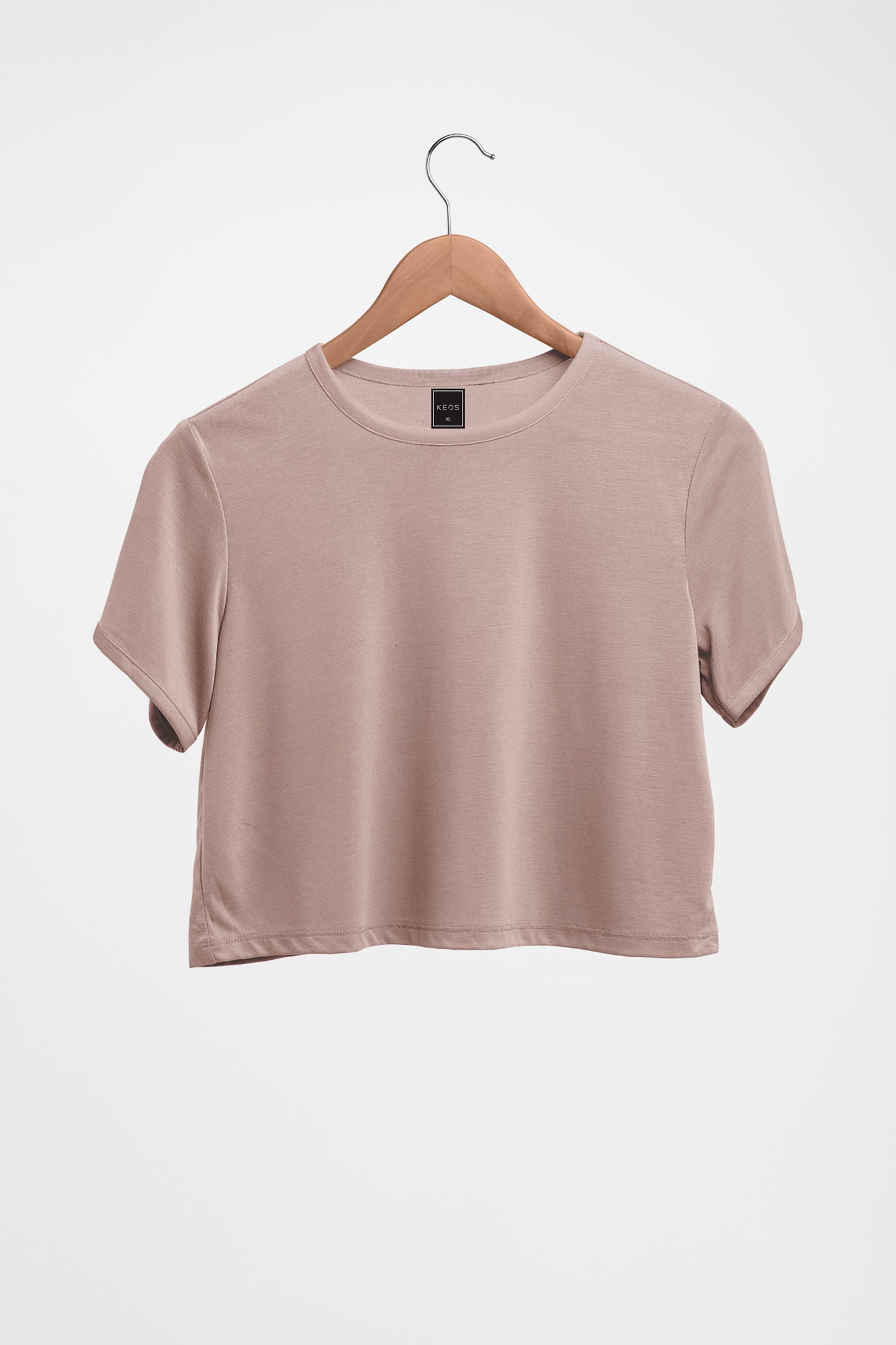 Basic Organic Cotton Crop Top - Pearl Pink - keos.life