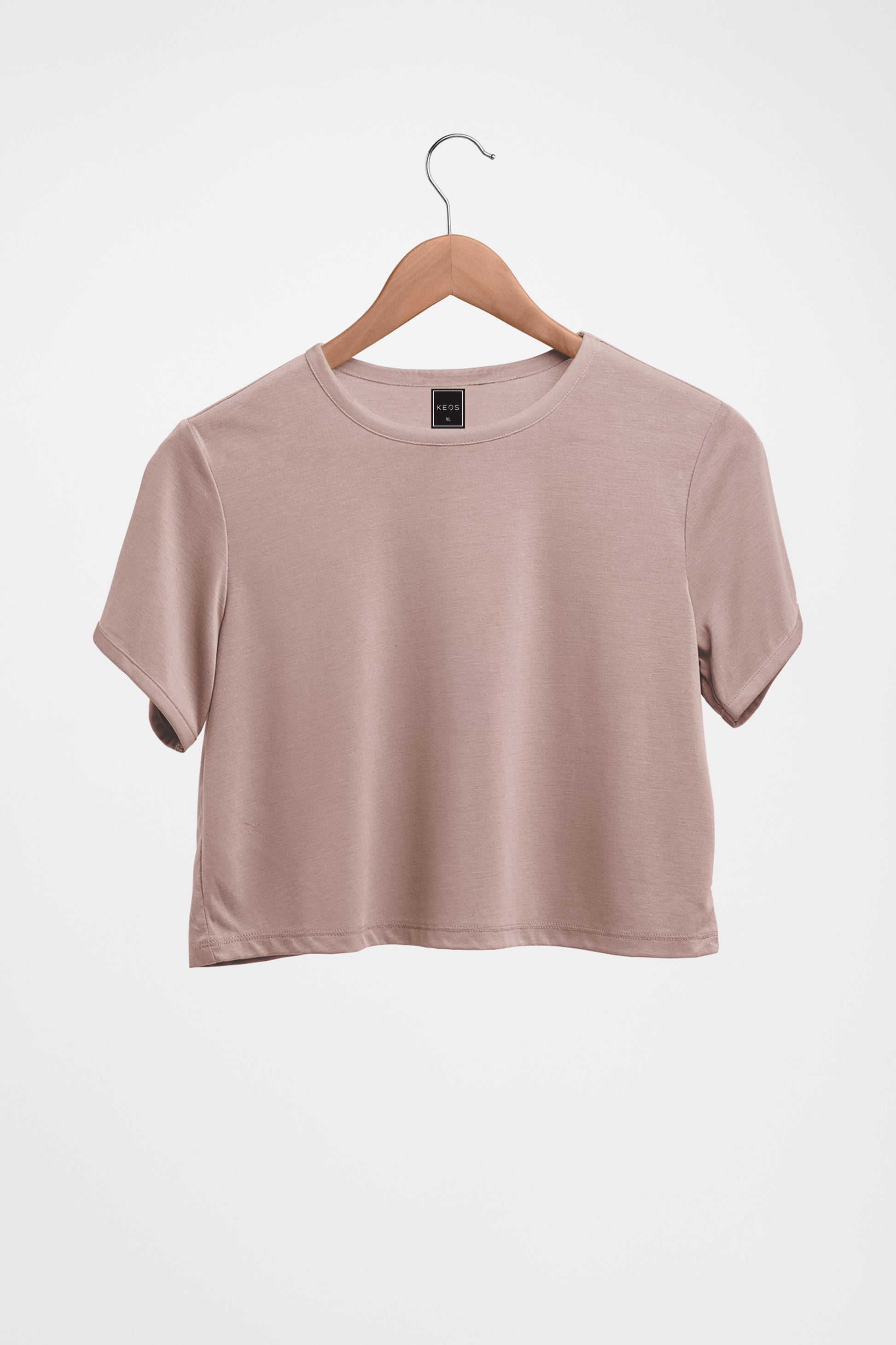 Basic Organic Cotton Crop Top - Pearl Pink - keos.life
