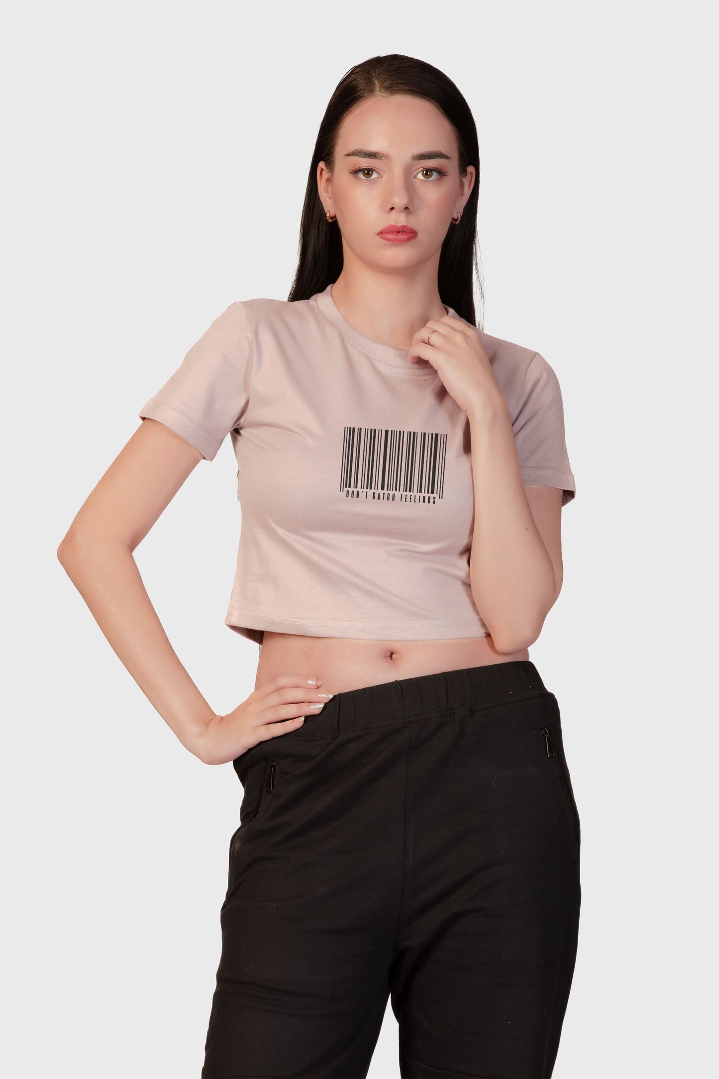 Don't Catch Feelings Organic Cotton Crop Top - keos.life