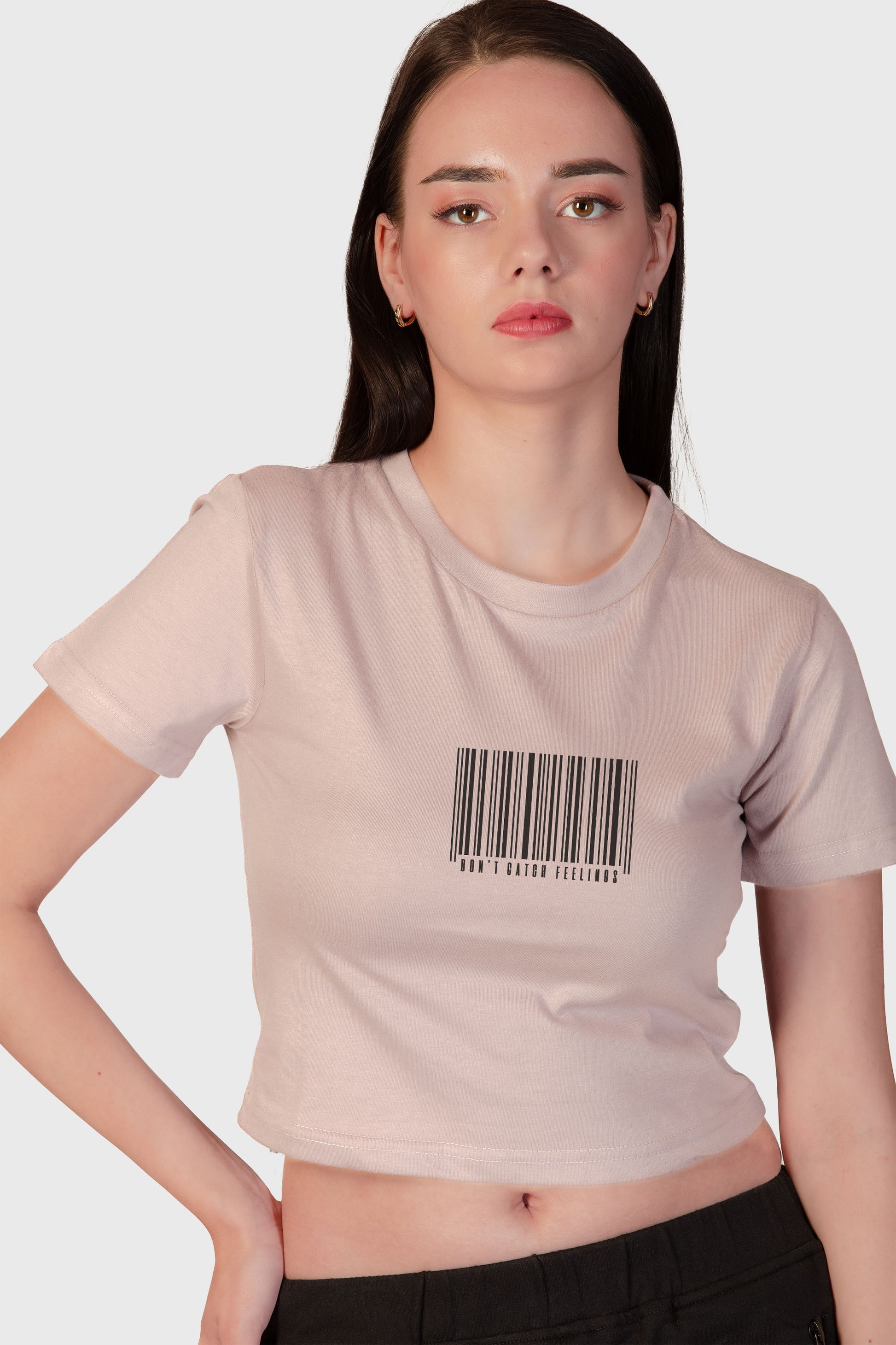 Don't Catch Feelings Organic Cotton Crop Top - keos.life