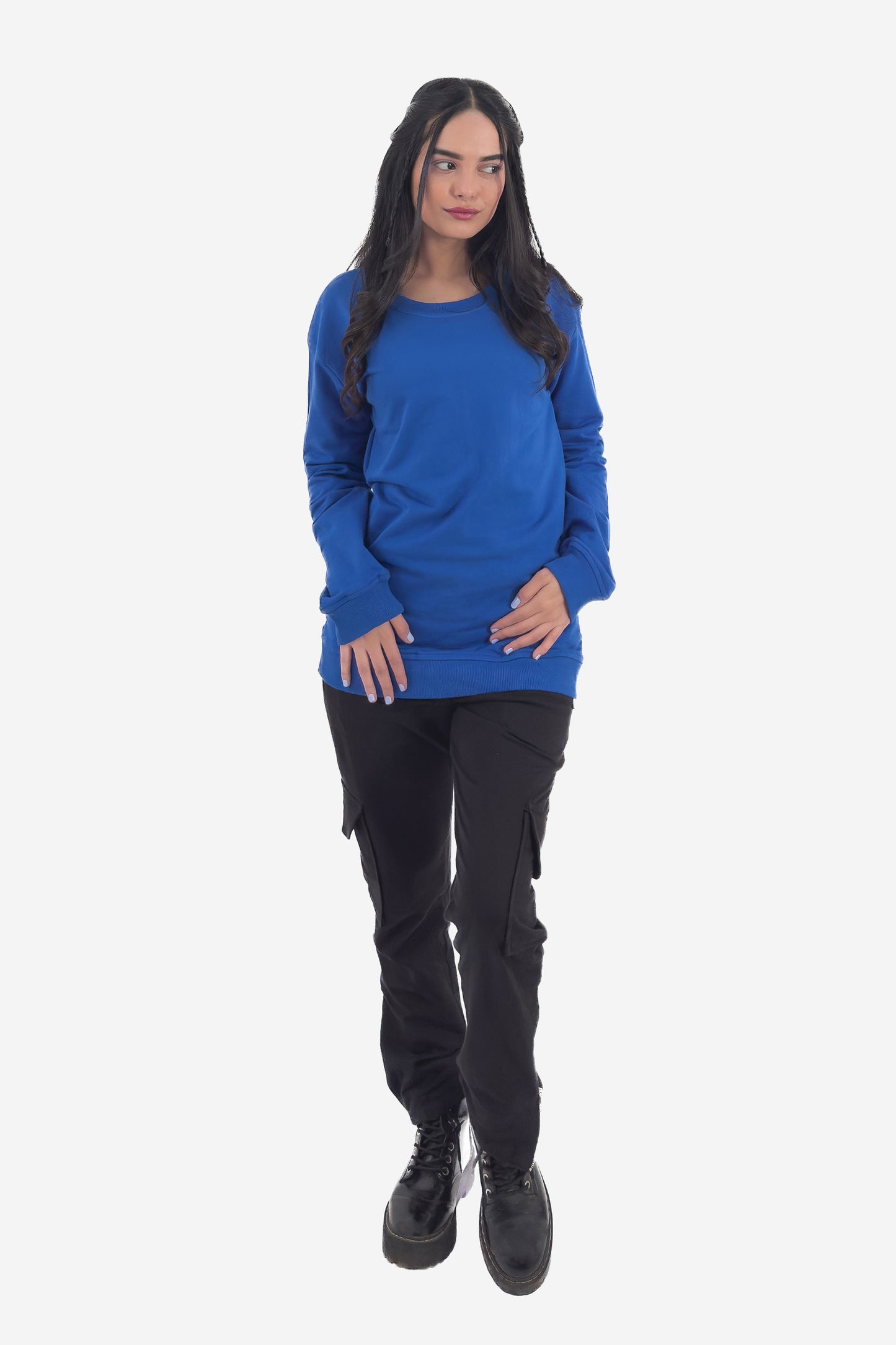 Essential Crewneck Sweatshirt - Navy Blue - keos.life