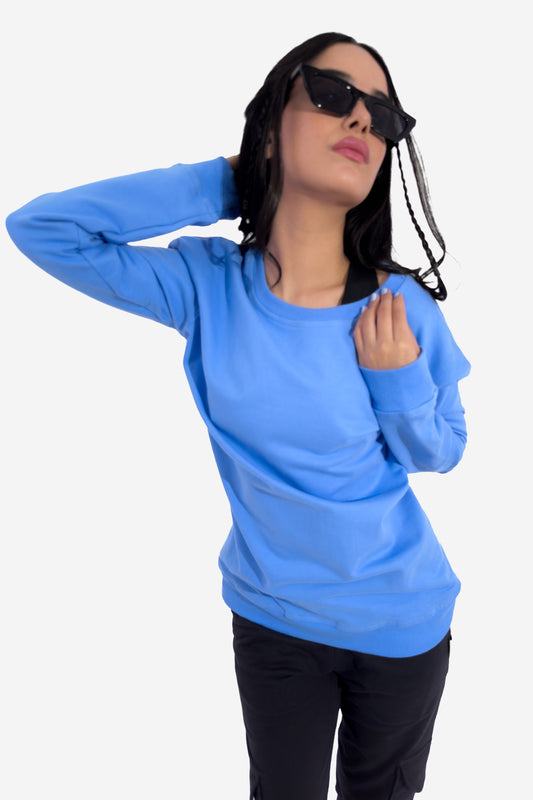 Essential Crewneck Sweatshirt - Sky Blue - keos.life